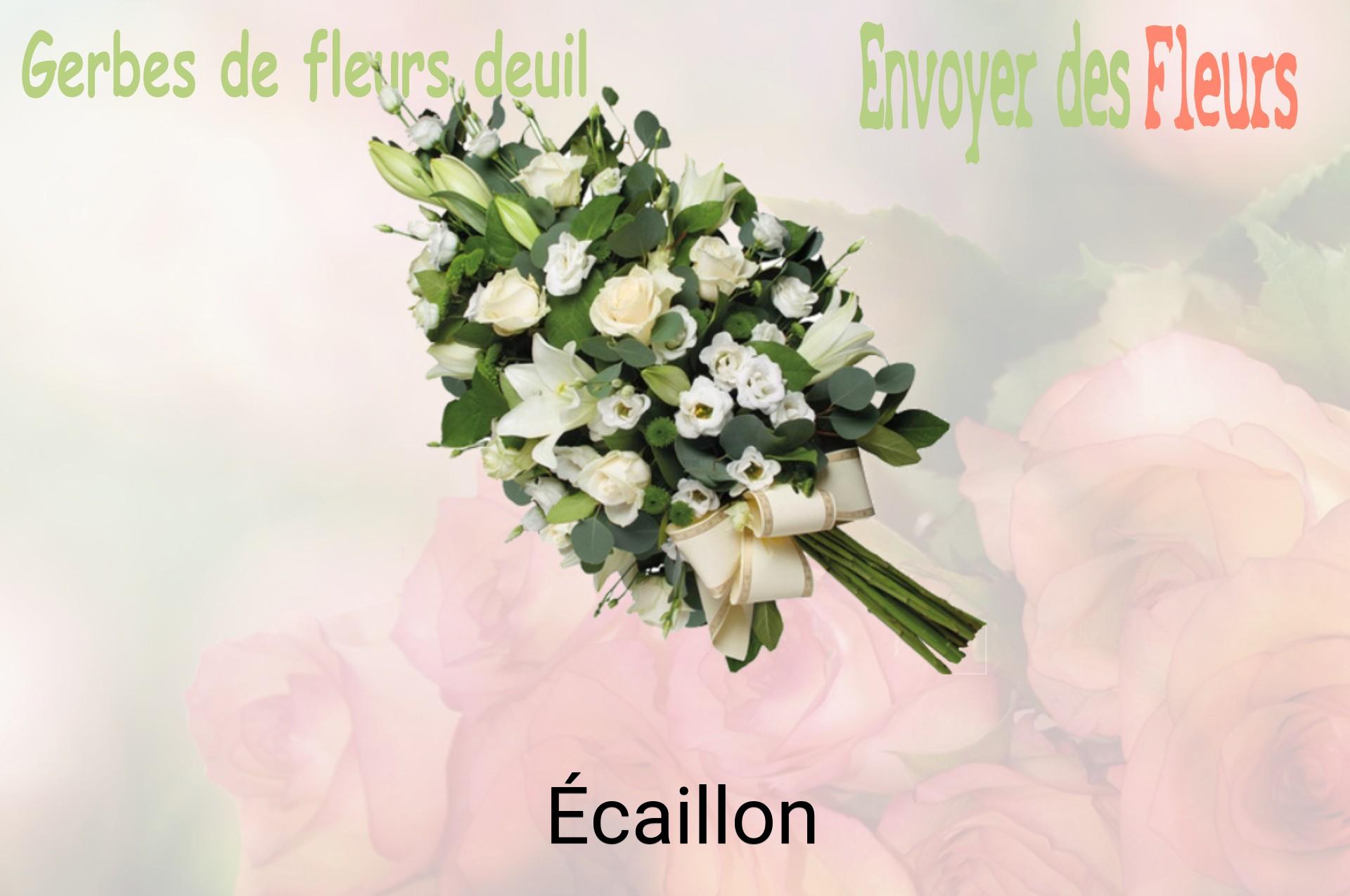 Gerbe de fleurs de deuil livrée à Écaillon